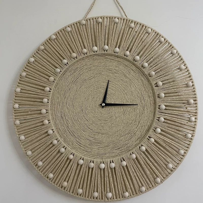ساعت دیواری رافیا سبک بوهو (پس کرایه)