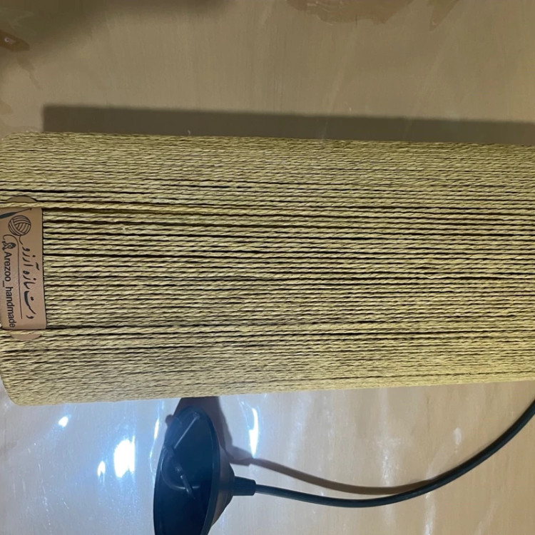 لوستر استوانه ای رافیا بافی (پس کرایه)